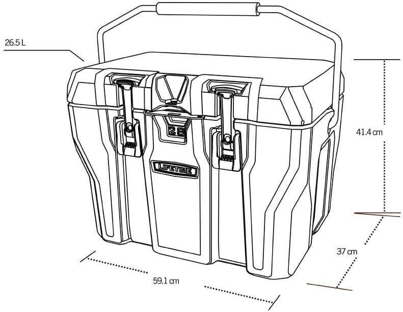 Lifetime 28-Quart High-Performance Cooler 28 QT Grey