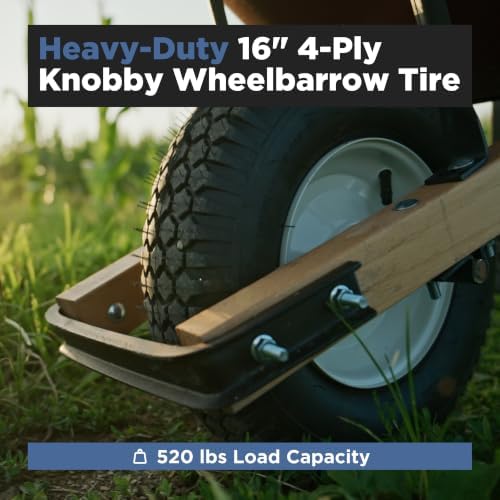 Scenic Road 16" XHD 4-Ply Turf Replacement Wheelbarrow Wheel (SRWT)