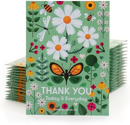 Bentley Thank You Packet - Sunflower Seeds - Pack of 25 - Perfect Eco-Friendly Thank You Gift - Non GMO