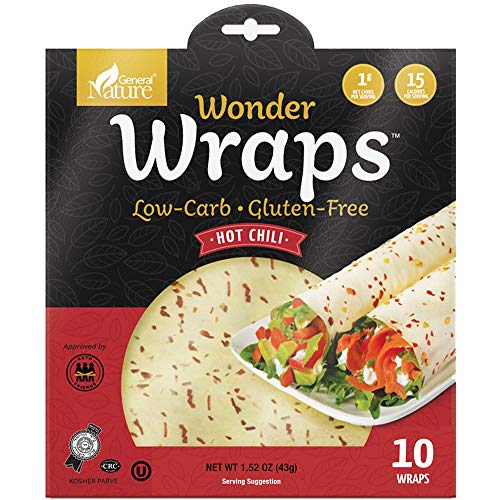 Wonder Wraps -Original- Low Carb Keto Tortillas | Non-GMO Kosher Low Calorie Burrito Wraps | Delicious Gluten Free, Soy Free, Nut Free