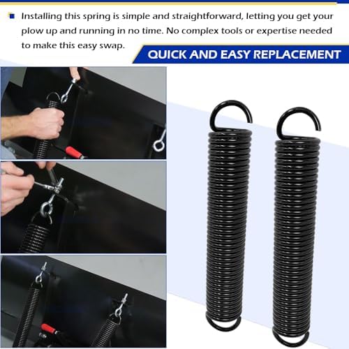 10.82" WARN 71494 Powersports ATV Heavy Duty Snow Plow Trip Spring, Black Compatible with WARN Plow Blades