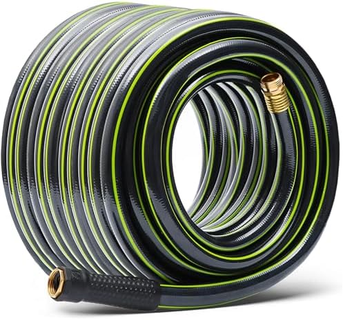 Worth Garden Hose 3/4 in. x 50 ft. - Heavy Duty Lightweight PVC Water Hose - Flexible, No Kink, Leakproof, Male to Female Fittings - 200PSI Work & 500PSI Burst, for Lawn, Gardening & Commercial Use