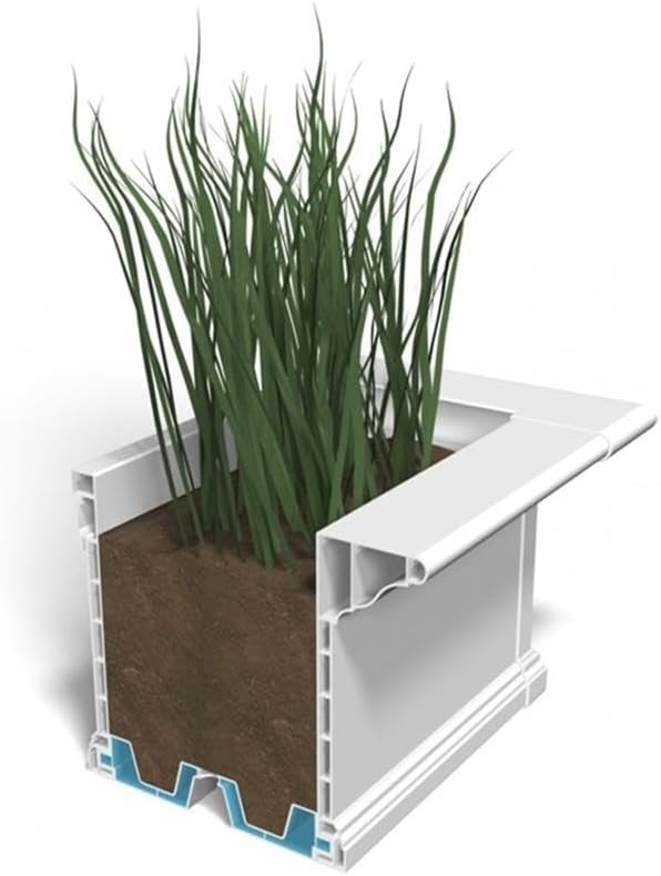Mayne Yorkshire 5ft Weatherproof Traditional Vinyl Window Box in White