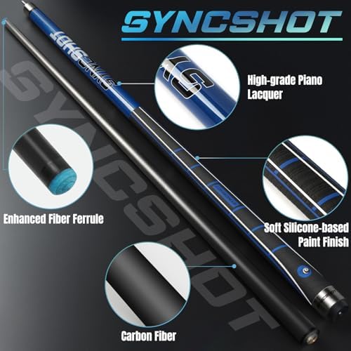 Carbon Fiber Pool Cue Stick 58" Professional Pool Sticks for Adults Full Carbon Technology Tacos De Billiar Low Deflection Billiard Pool Table Cues 3 Colors Available
