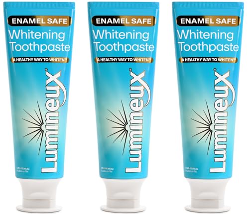 Lumineux Teeth Whitening Toothpaste, Peroxide Free, 3.75 oz, 2 Pack | Enamel safe, fluoride free, alcohol free, no artificial colors, SLS free, dentist formulated, gentle for sensitive smiles