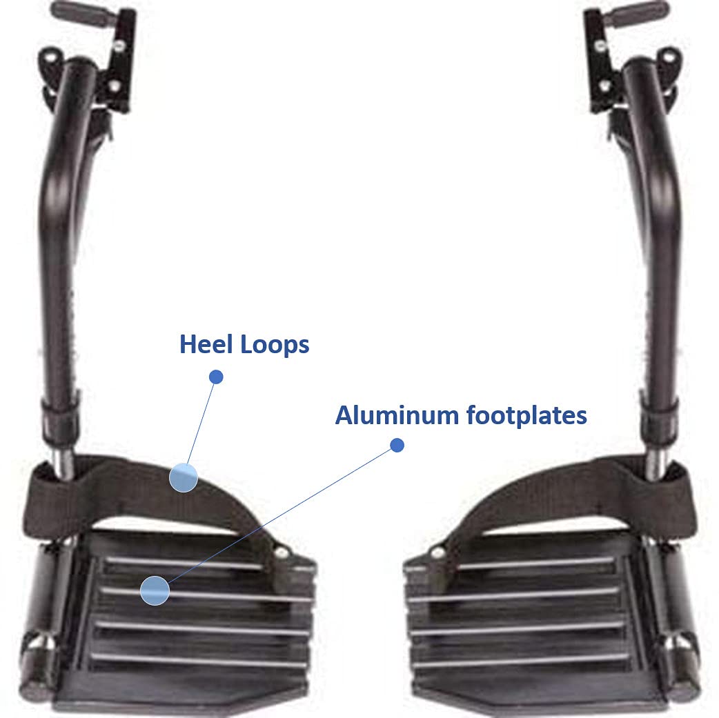 Invacare Series Tracer EX2 Standard Folding Wheelchair for Adults with 18" Seat Width and Footrests & Full Arms