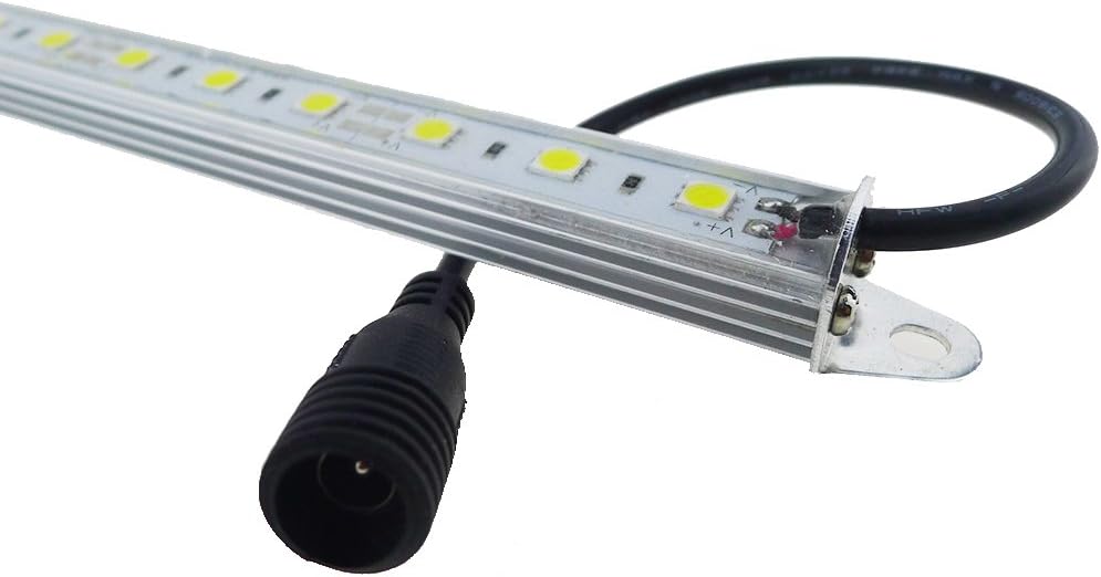 12" Blue 460nm LED Aquarium Fish Tank Light SMD5050 Waterproof IP67 | 18LEDs Aluminum LED Lighting 12V DC Grow Plant Light Bar Marine Reef Aquariums Lighs (No Adapter and Dimmer)