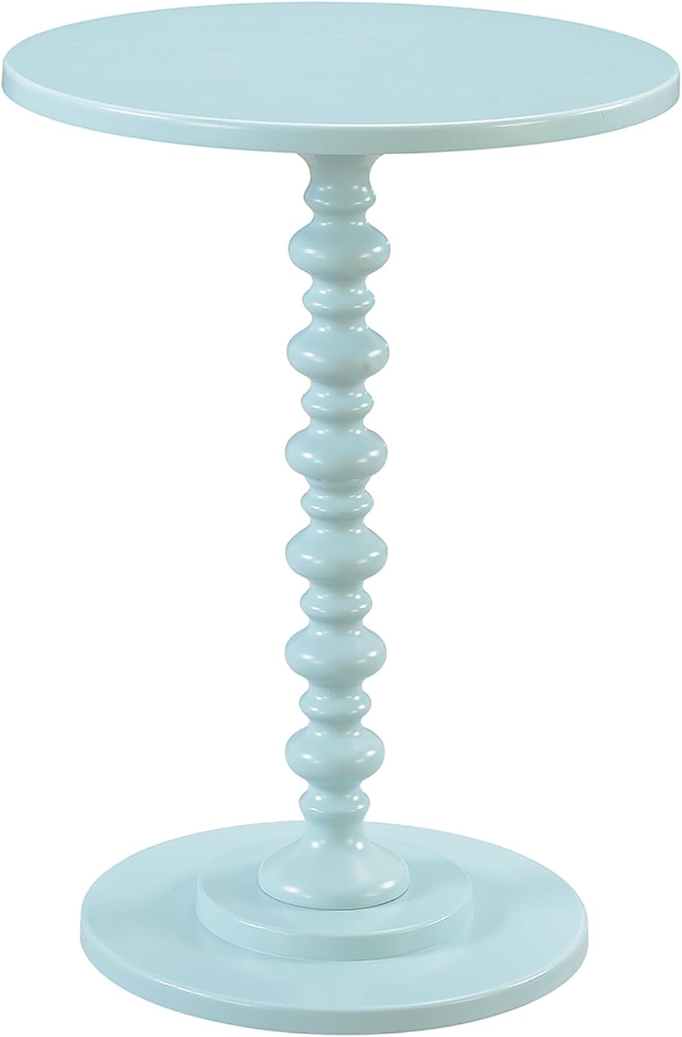 Convenience Concepts Palm Beach Spindle Table 17.75" - Traditional Round End Table for Living Room, Turned Solid Wood Side Table, Classic Display Pedestal Table, Espresso