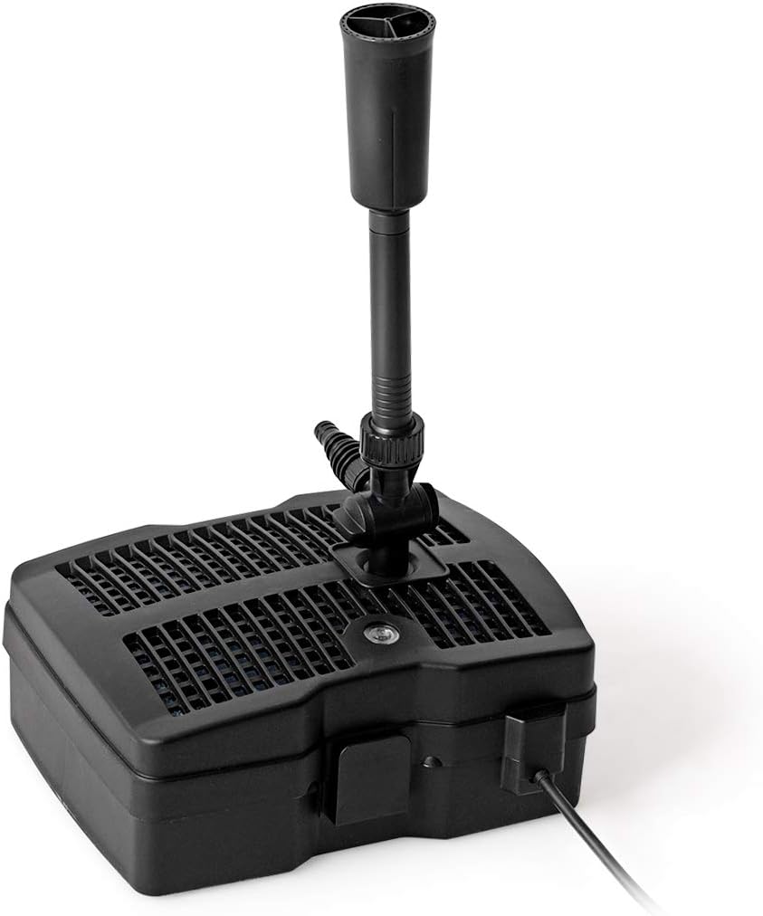 Goplus 4 in 1 Submersible Pond Filter Pump, 660 GPH Fountain Pump w/ 9-Watt S-terilizer & 3 Nozzles