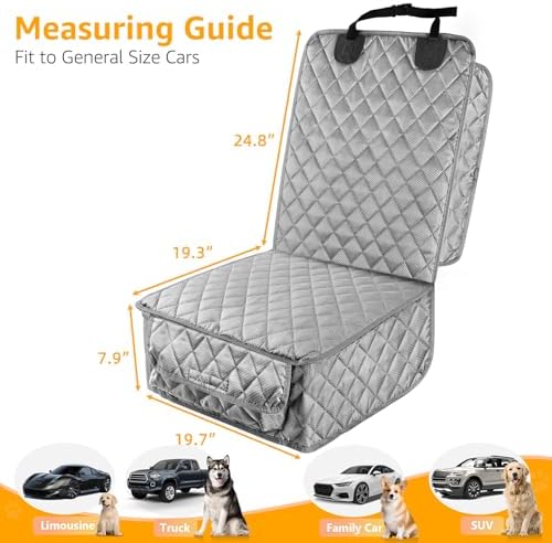 PETICON Waterproof Front Seat Car Cover 2 Pack, Full Protection
