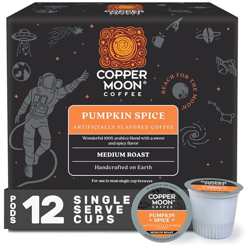 Copper Moon K-Cup Coffee Pods, Medium Roast, Hawaiian Hazelnut, 12 Count | 12 Count, Flavored Coffee, Vegan, Allergen Free, Non-GMO, Kosher, Small Batch Roasted, Compatible with Keurig K Cup Brewers