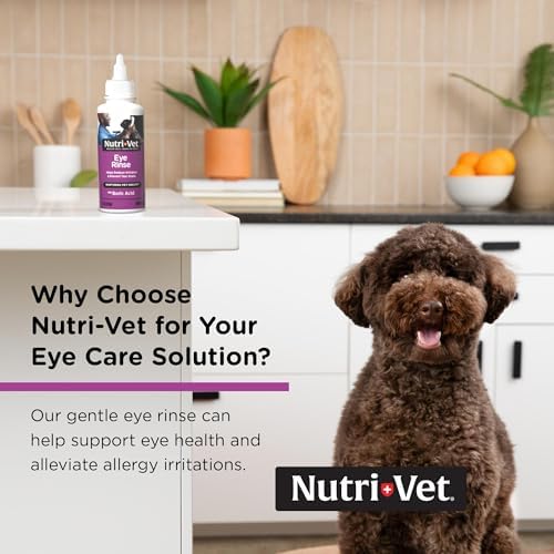 Nutri-Vet Dog Eye Wash, Tear Stain Remover for Dogs, Pet Eye Rinse, 4oz | Eye Wash for Dogs, Dog Eye Cleaner, Tear Stains, Pet Safe Formula