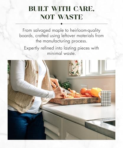 Labell Large Canadian Maple Cutting Board, Juice Groove, 16 x 20 x 1.5 in | Wood Butcher Block, Food Prep, Natural, Durable, for Kitchens