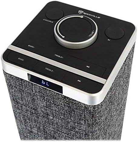 Rockville ONE-Tower Black Bluetooth Tower Speaker with HDMI/Optical/RCA