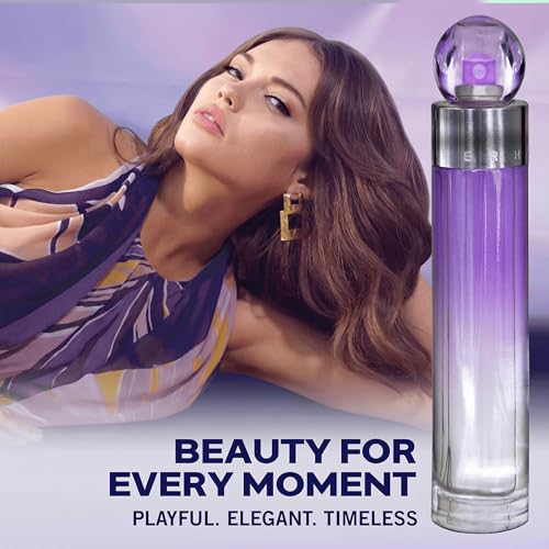 Perry Ellis 360° Purple Eau De Parfum Spray for Women, 3.4 Fl Oz (100 mL) | Perfume for Women, Fruity & Floral Fragrance, EDT, Designer Scent for Her, Long Lasting, Made in USA