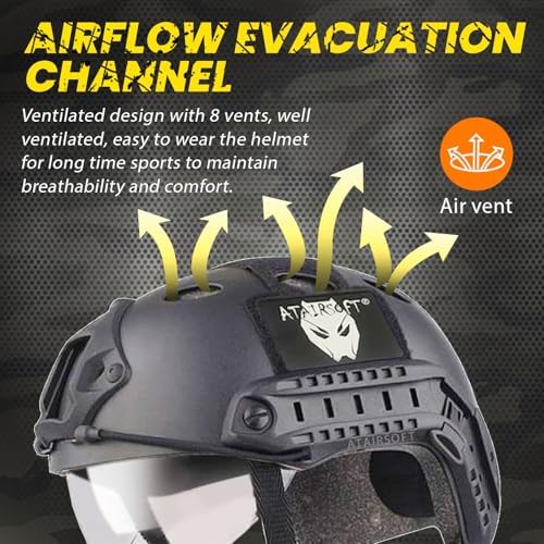 PJ Type Tactical Multifunctional Fast Helmet with Visor Goggles Version
