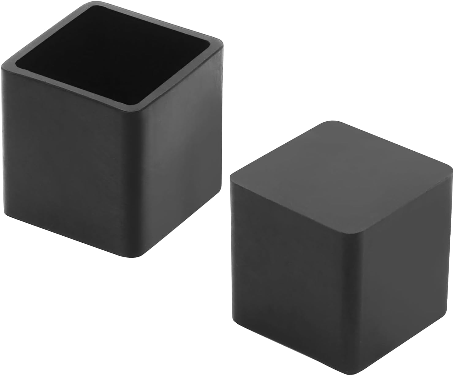 Bonsicoky 20Pcs Rectangle Rubber Furniture Leg Caps (3/4" x 1-1/2"), Vinyl Flexible Chair Leg Floor Protectors for Patio Indoor Chair Table Bed
