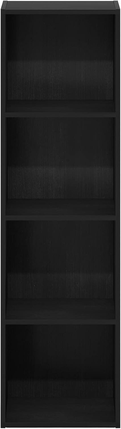 Furinno PASIR Book Shelf, 5-Tier Modern Bookshelf, Open Shelves Bookcase, 9 x 12 x 52, for Living Room, Bedroom, Home Office, Plain White