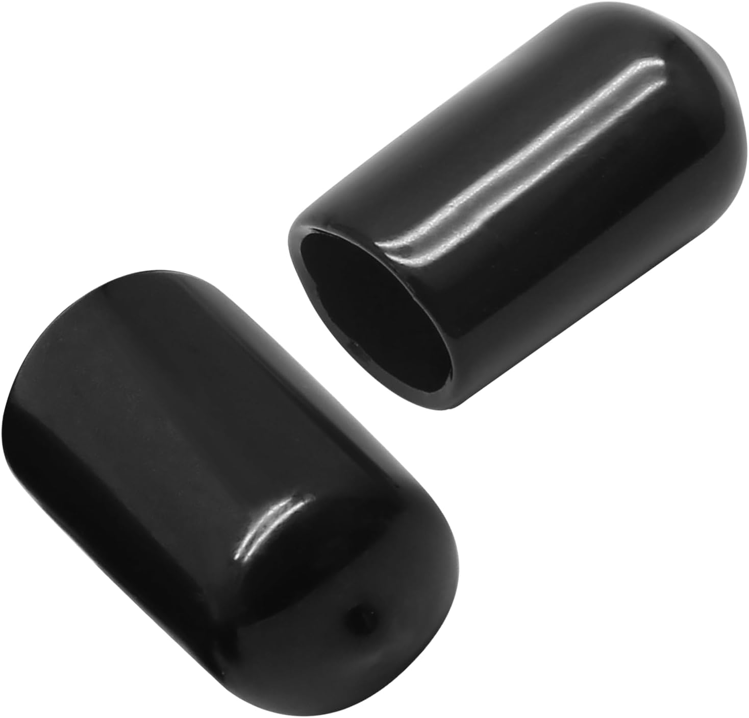 Bonsicoky 12Pcs Round Rubber End Caps 5/8" (16mm) ID, Black