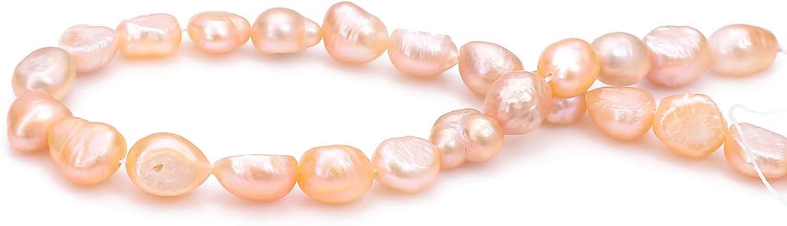 BEADIA Natural Pearl Beads Side Hole 7-8mm Purple Freshwater Cultured Loose Gemstone Beads for DIY Jewelry Making 13.8''/Strand
