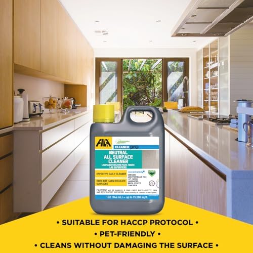 FILA Surface Care Solutions, CLEANER PRO, Neutral All Purpose Cleaner, Highly Concentrated - Up to 40 Washes, 1 QT