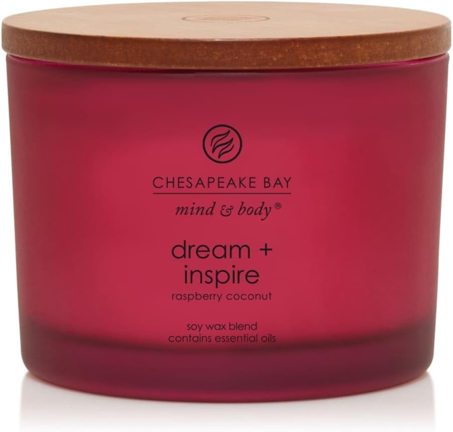 Chesapeake Bay Balance + Harmony Scented Candle Water Lily Pear Fragrance 50 Hours Burn Time Warm & Decorative Soy Wax Blend