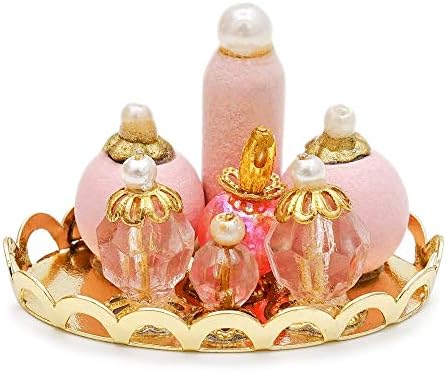 Odoria 1/12 Miniature Perfume Tray Dollhouse Decoration Accessories, Pink