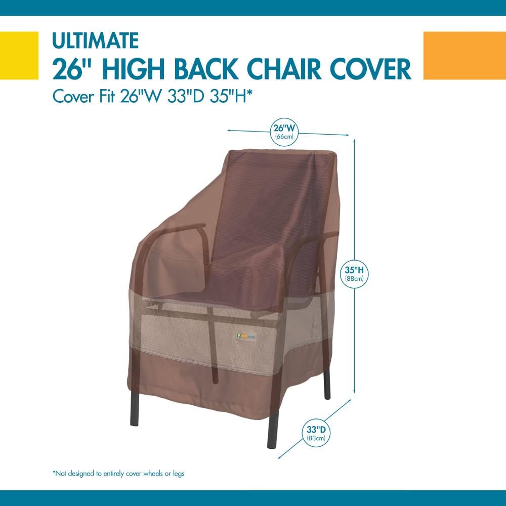 DUCKCOVERS Ultimate Waterproof 36 Inch Patio Chair Cover, Outdoor Chair Covers