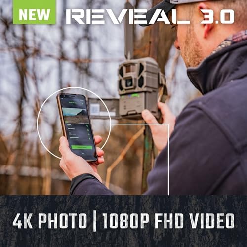 TACTACAM Reveal Pro 3.0 Cellular Trail Camera, Night Vision, GPS | 4G LTE, 4K HD photo, no-glow IR flash, optional SD card slot, extended battery life