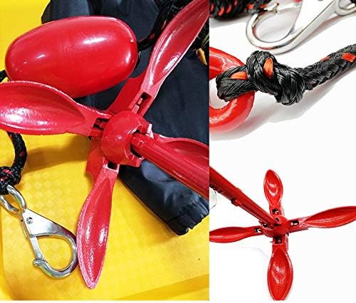 3.5-Pound Folding Anchor Kit Kayak Anchor Accessories Grapnel Boat Anchors with 65 Ft Anchor Rope Float and Carrying case Perfect for Kayaks Canoes