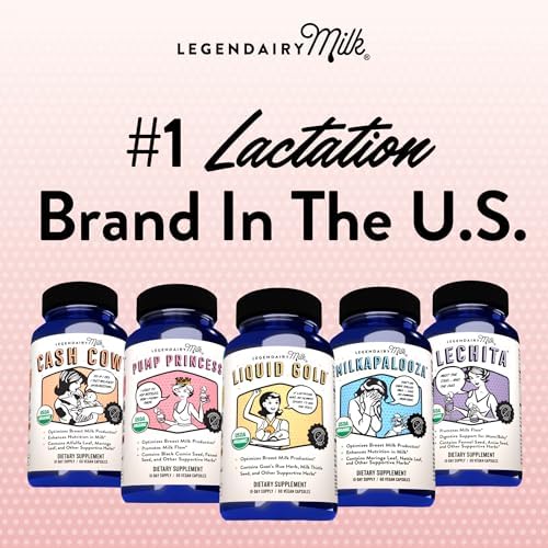 Legendairy Milk Sunflower Lecithin 1200mg, Lactation Support, Sunflower Lecithin Supplement for Clogged Milk Ducts, Made in USA
