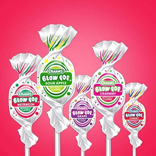 Charms Blow Pop Lollipops, Assorted Flavors, 100 Count, 4lb 1oz Box