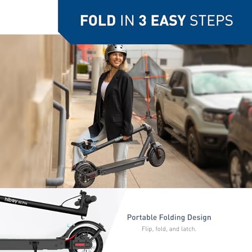 Hiboy S2 Pro Electric Scooter, 500W Motor, 10" Solid Tires, 25 Miles Range