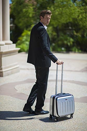 Rockland Revolution Hardside Rolling Computer Case, Carry-On, Silver