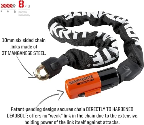 Kryptonite Evolution 1090 Bike Chain Lock, 3 ft