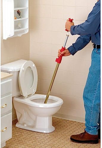 RIDGID 59802 K-6DH Hybrid Toilet Snake Auger with 6' Heavy-Duty Drop Head Tri-Wrap Cable, Manual or Cordless Drill Operated Plumbing