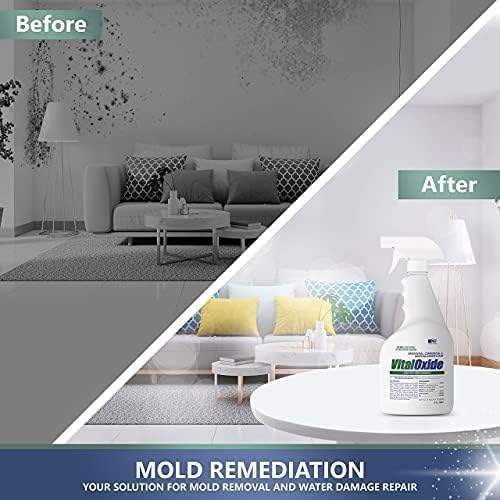 Vital Oxide Disinfectant, Deodorizer, Cleaner, Food-Contact Sanitizer, Virucide – (EPA registration #82972-1) – Kills Mold & Mildew, Eliminates Odors -1 Gallon | EPA registration 82972-1, disinfectant, deodorizer, cleaner, food-contact sanitizer and viru…