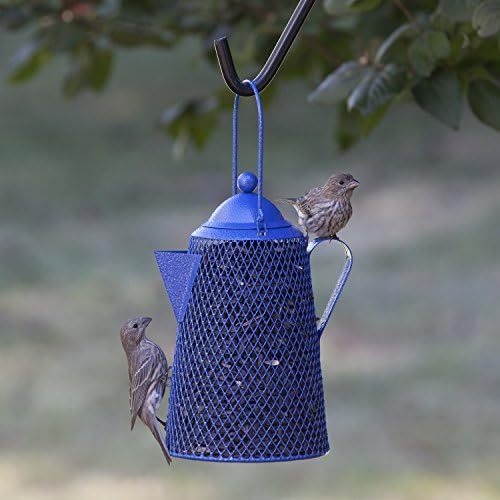 Perky-Pet Dual Mesh Wild Bird Seed Feeder - Holds up to 2.85 lb Wild Bird Seed - Dual Compartment for Seeds and Thistle - TSS00349