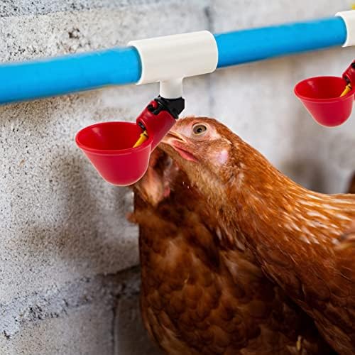 MEWTOGO 20 Pcs Chicken Waterer PVC Pipe Tee Fittings for Large Chicken Coop