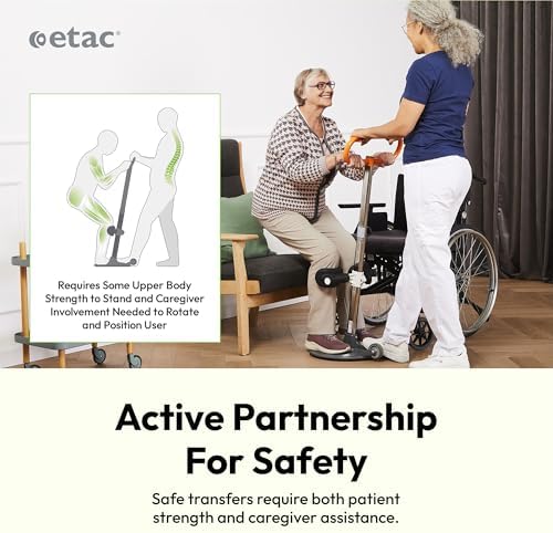 Etac Turner PRO Patient Transfer Aid – Assistive Standing Pivot Transfer from One Seated Position to Another
