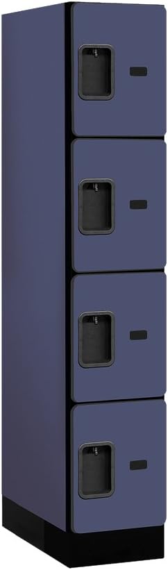 Salsbury Industries Four Tier Designer Wood Locker, Mahogany, 6' 3" x 18"
