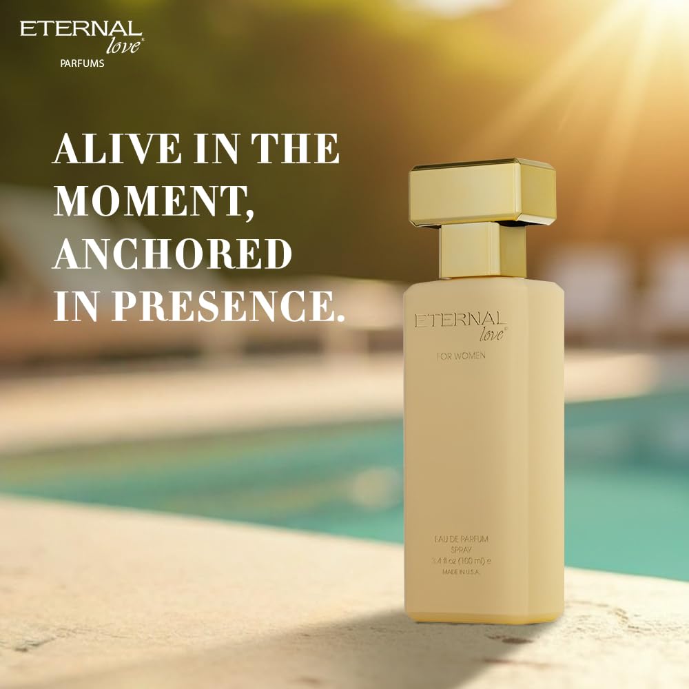Eternal Love for Women - Long Lasting Eau de Parfum Spray - Premium Floral Fragrance with Peach & Sandalwood - Soft Feminine Scent - 3.4oz