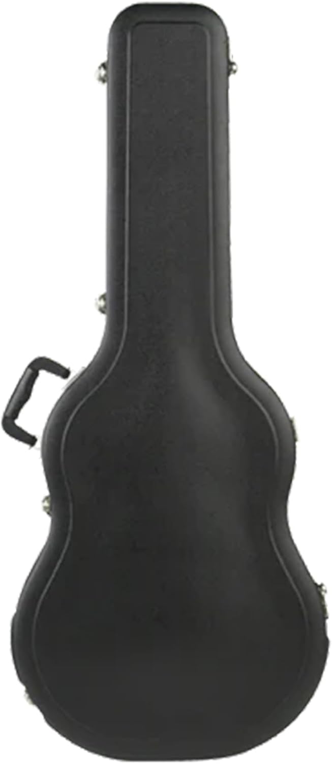 SKB Hardshell Travel Case for Dreadnought Acoustic Guitars, Molded In Bumpers for Protection, Plush Lined Interior and Latches