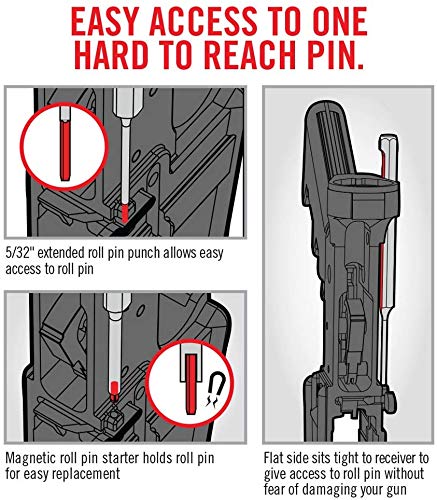 Premium 7-Piece Roll Pin Starter Punch and Bolt Catch Install Punch Set - 1/16, 5/64, 3/32, 1/8-inch