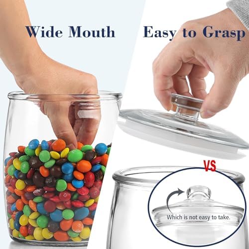 Ritayedet 2 Pack Cookie Jar, Half Gallon Glass Jars with Lids, Candy Jar