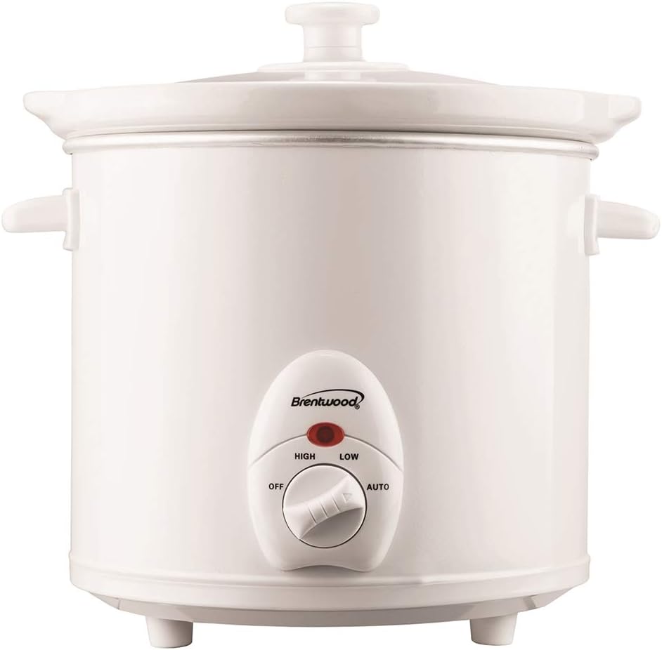 Brentwood SC-135W Appliances 3 quart Slow Cooker, White