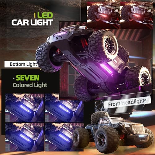 【Modular battery】All Terrain 2.4GHz 1/16 RTR Brushless Fast RC Cars, Max 42mph Electric Off-Road RC Truck