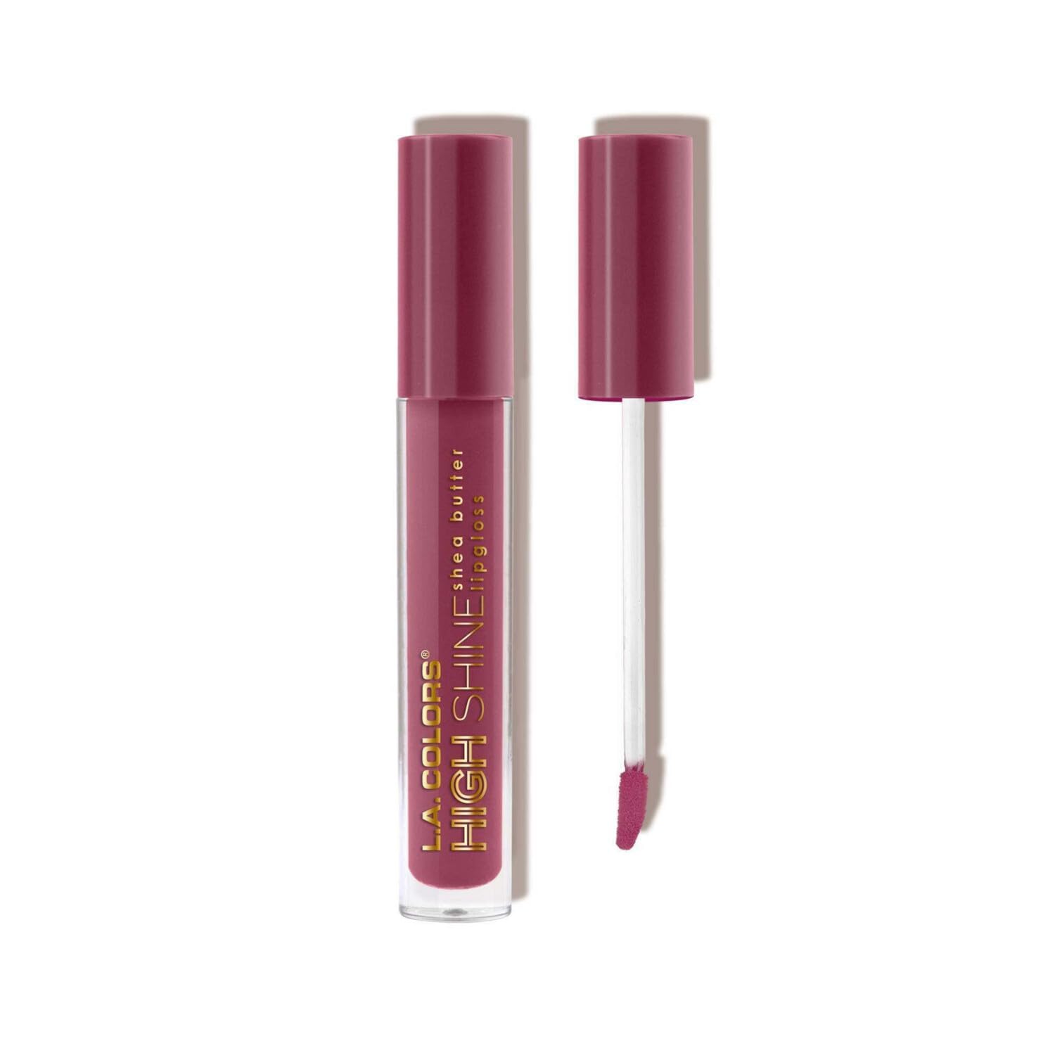 L.A. COLORS High Shine Shea Butter Lip Gloss, Baby Cakes, 0.14 Oz
