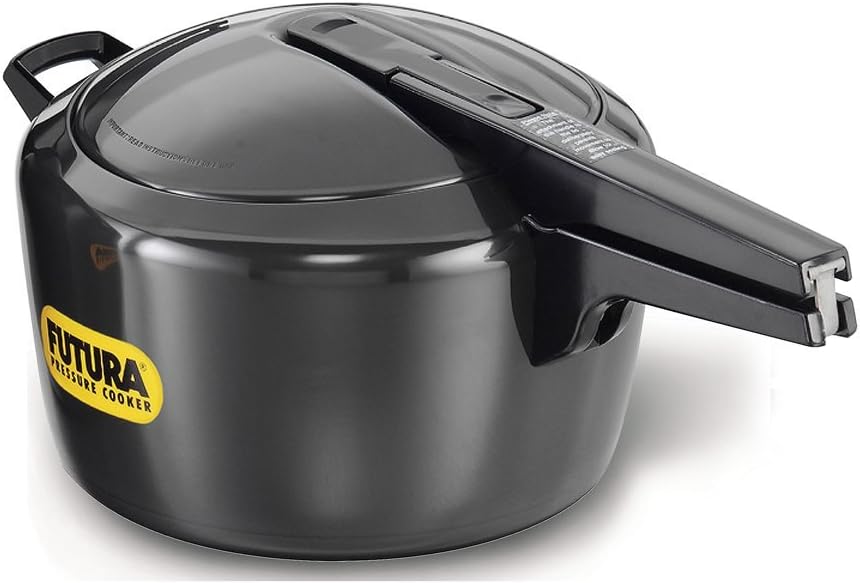 Hawkins Futura 5 Litre Pressure Cooker, Hard Anodised Inner Lid Pressure Cooker, Pan Cooker, Black (FP50)