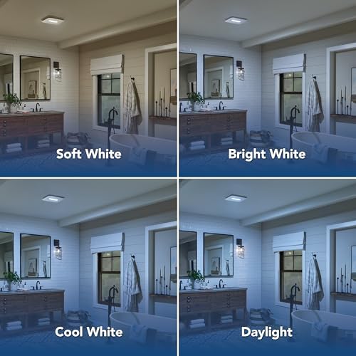 Broan-NuTone Bathroom Exhaust Fan – Retrofit Design Replaces Existing Fan Without Attic Access, Quiet 1.0 Sones, 110 CFM, Powerful Ventilation with 4 Selectable CCT Light Settings for a Modern Look